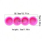 ⁦قالب سيلكون لصنع الصابون وديكور الشموع ثلاثي الابعاد 4 فتحات مزخرفة MA93⁩ - الصورة ⁦5⁩