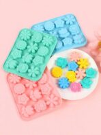 ⁦قالب سيلكون تصاميم ازهار لصنع الحلوى وتوزيعات الشكلاطة والكراميلMA93⁩ - الصورة ⁦2⁩