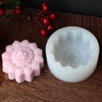 ⁦قالب سيليكون لصناعة الصابون والشمع والراتنج تصاميم زهرة وزخرفة ثلاثي الابعاد MA93⁩ - الصورة ⁦4⁩