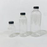 علب فارغة بلاستيك غطاء اسود شيشة متعددة الاستعمالات عبوة - ربع / نصف / لتر للمناسبات والافراح