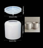 ⁦قالب سيلكون علي شكل برميل مخططة وبدون خطوط WFHM77⁩ - الصورة ⁦4⁩