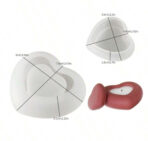 ⁦قالب سيلكون شكل قلب لصب الجبس WFHM77⁩ - الصورة ⁦3⁩