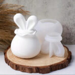 ⁦قالب سيلكون شكل جرة بأذن أرنب لصب الجبس WFHM77⁩ - الصورة ⁦3⁩