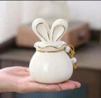 ⁦قالب سيلكون شكل جرة بأذن أرنب لصب الجبس WFHM77⁩ - الصورة ⁦2⁩