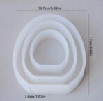 ⁦3 قطع قالب شكل بيضاوي لصب الجبس والرايزن WFHM77⁩ - الصورة ⁦5⁩