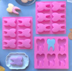 قالب سيلكون علي شكل اسنان 6 تجاويف WFHM77