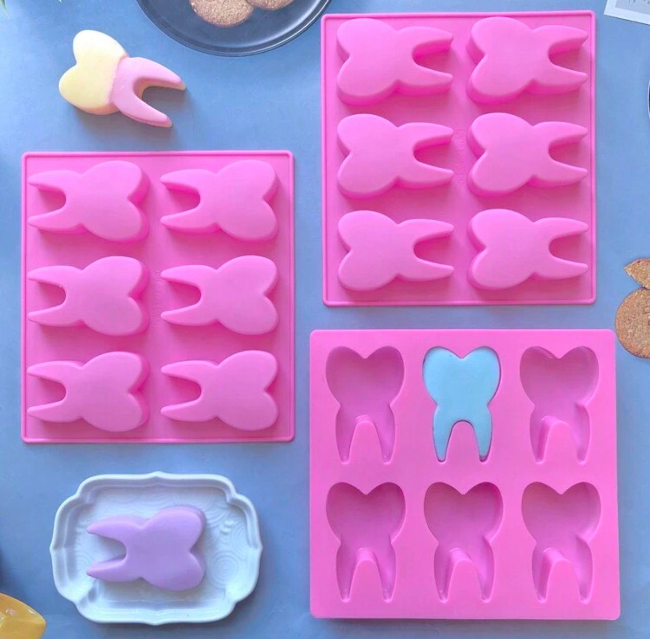 IMG_E2759 قالب سيلكون علي شكل اسنان 6 تجاويف WFHM77 - الصورة 1