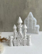 قالب سيلكون بشكل قلعة قالب حرفي لعمل ديكور المنزل WFHM77