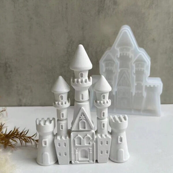 قالب سيلكون بشكل قلعة قالب حرفي لعمل ديكور المنزل WFHM77