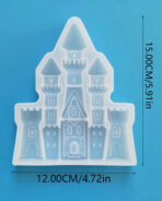 ⁦قالب سيلكون بشكل قلعة قالب حرفي لعمل ديكور المنزل WFHM77⁩ - الصورة ⁦2⁩