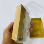 ⁦علبة مستطيلة كرتون و غطاء بلاستيك للاستعمال الغذائي شفاف مقاس 15*10 سم⁩ - الصورة ⁦4⁩