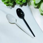 مجموعة ملاعق شيف بلاستيك درجة اولى لون ابيض \ أسود ، دستة 50 \ 100 ملعقة