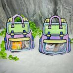 12 شنطة توزيعات عيديات للأطفال في المناسبات نايلو على شكل حقيبة نايلو