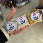 ⁦كيس خرز مغلق لامع دائري مقاس 8 ملم لصنع الاكسسوارات والاعمال الحرفية - 50 قرام⁩ - الصورة ⁦2⁩