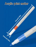 ⁦اقلام اكريليك للرسم والتلوين واعمال الفن والحرف اليدوية12 لون  WFHM77⁩ - الصورة ⁦3⁩