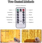 ⁦سرب ستارة اضاءة اصفر مع جهاز تحكم لزينة ديكور المنزل و رمضان⁩ - الصورة ⁦6⁩