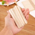 ⁦دستة اعواد خشبية جيلاطي ايس كريم 50 قطعه ، مناسب حتى للأعمال الفنية⁩ - الصورة ⁦4⁩