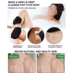 ⁦فوطة استحمام قفاز لتنظيف عميق وناعم على البشرة لون اسود⁩ - الصورة ⁦4⁩