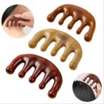 ⁦مشط تدليك الخشبي لتحفيز الدورة الدموية ، فروة الرأس وعضلات الجسم⁩ - الصورة ⁦4⁩