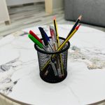 حاملة أدوات مكتبية شبكية معدنية أنيقة ،لترتيب أدواتك المكتبية من اقلام رصاص