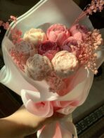 قالب سيلكون وردة بنفخة لصنع باقات الشموع وشكولاتة WFHM77