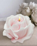 قالب سيلكون بشكل وردة رومانسية لصنع الشمع المعطرة WFHM77