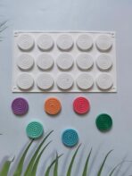 ⁦قالب سيلكون مستدير ب15 تجويف متعدد الاستخدامات WFHM77⁩ - الصورة ⁦2⁩