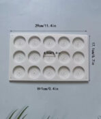 ⁦قالب سيلكون مستدير ب15 تجويف متعدد الاستخدامات WFHM77⁩ - الصورة ⁦3⁩