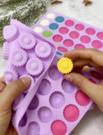 قالب سيلكون زهرة الاقحوان صغيرة ب 70 تجويف WFHM77