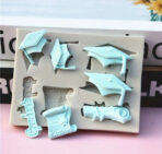 قالب سيلكون تخرج قبعة و ربطة لشمع والشكلاطة WFHM77