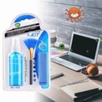 مجموعة تنظيف وتلميع الاجهزة الالكترونية والشاشات بخاخ وفرشاة وفوطة