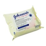 مناديل ازالة المكياج جونسون لجميع انواع البشرة خالية من العطور والكحول - 25 منديل