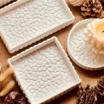 قوالب سيلكون بنمط جلد الماس ديكون صينية بشكل مربع مستطيل دائري WFHM77