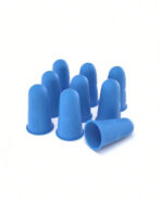 ⁦3 قطع من واقي الاصابع من الطلاء او الغراء الساخن وللحرف اليدوية لون ازرق WFHM77⁩ - الصورة ⁦2⁩