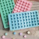 قالب سيلكون ب50 تجويف بشكل نجمة خماسية ودوائر WFHM77