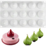 ⁦قالب سيلكون بشكل التين لصنع الكيك وترافل وحلويات وشوكولاتة وموس كيك WFHM77⁩ - الصورة ⁦3⁩