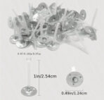 ⁦50 قطعة من الفتائل الشمعي بالقاعدة المعدنية بطول 2.54سم WFHM77⁩ - الصورة ⁦4⁩