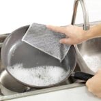 فوطة سلك تنظيف الاواني الفضية حماية اليدين 2 قطع مقاس 30"30 سم
