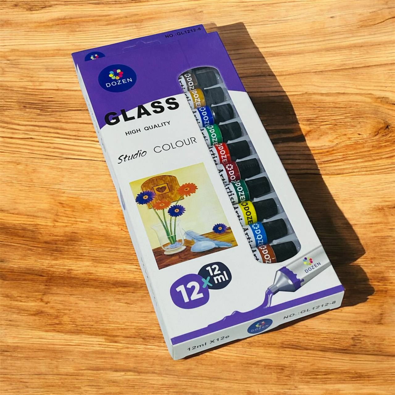 photo_1_2025-07-26_23-01-53 ألوان زجاج 12 لون DOZEN عبوة 12 مل - الصورة 1
