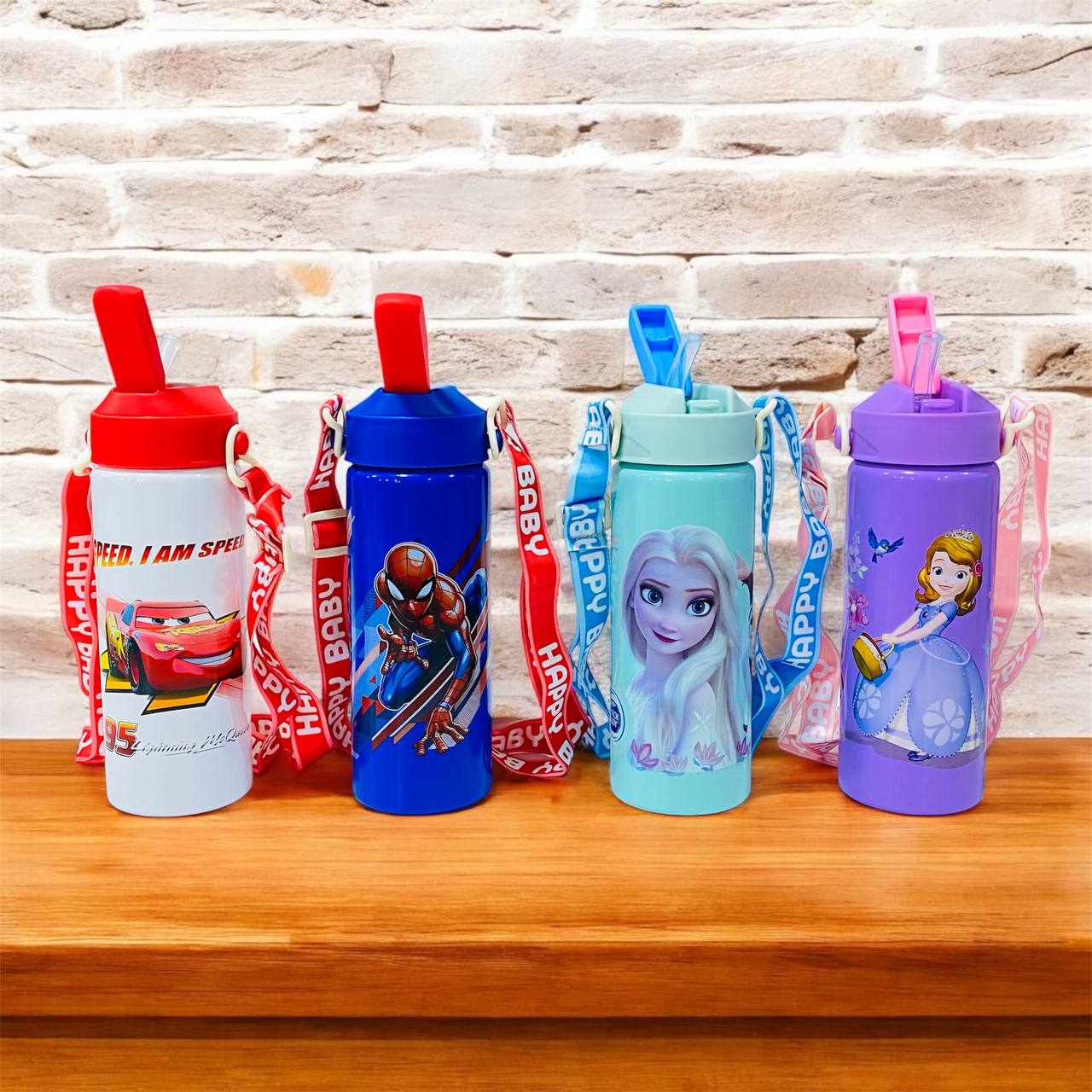photo_1_2025-07-28_22-39-58 ترمس مياه اطفال طوبو مدرسي حديد، رسومات شخصيات عبوة 600 مل - الصورة 1