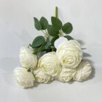 ⁦مجموعة ورد جوري صناعي شبيه الطبيعي، 7 وردات مع اوراق⁩ - الصورة ⁦8⁩