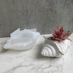 قالب سلكون بشكل لولب الصدف لصنع وعاء نبتات الصبار وقولب لشمع WFHM77