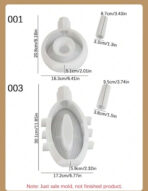 ⁦قوالب سيلكون علي شكل مزهرية مخطط لصب الجبس WFHM77⁩ - الصورة ⁦3⁩