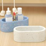 قالب سيلكون لزهريات مستطيلة حامل شموع ، صندوق تخزين عمل فني لنباتات WFHM77