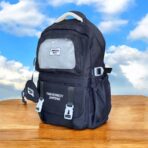 حقيبة ترند لون اسود JINPENG جيب شفاف مع كوتي ميدالية