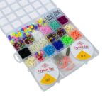 طقم لعبة صنع اكسسوارات واسوارات بنات مع 2 بكرات خيط