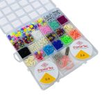 طقم لعبة صنع اكسسوارات واسوارات بنات مع 2 بكرات خيط