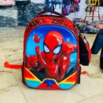 ⁦حقيبة مدرسية صف اول / روضة ، مع مقلمة شخصية سبايدرمان - بات مان⁩ - الصورة ⁦3⁩