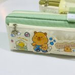 ⁦مقلمة أدوات ترند القندس ، كوتي مدرسة فاخر 3 جيوب⁩ - الصورة ⁦3⁩