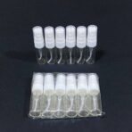 دستة عبوات تقسيم العطور زجاجية 6 قطع ، 3 مل ، لون أبيض مناسبة لاصحاب المشاريع والمناسبات